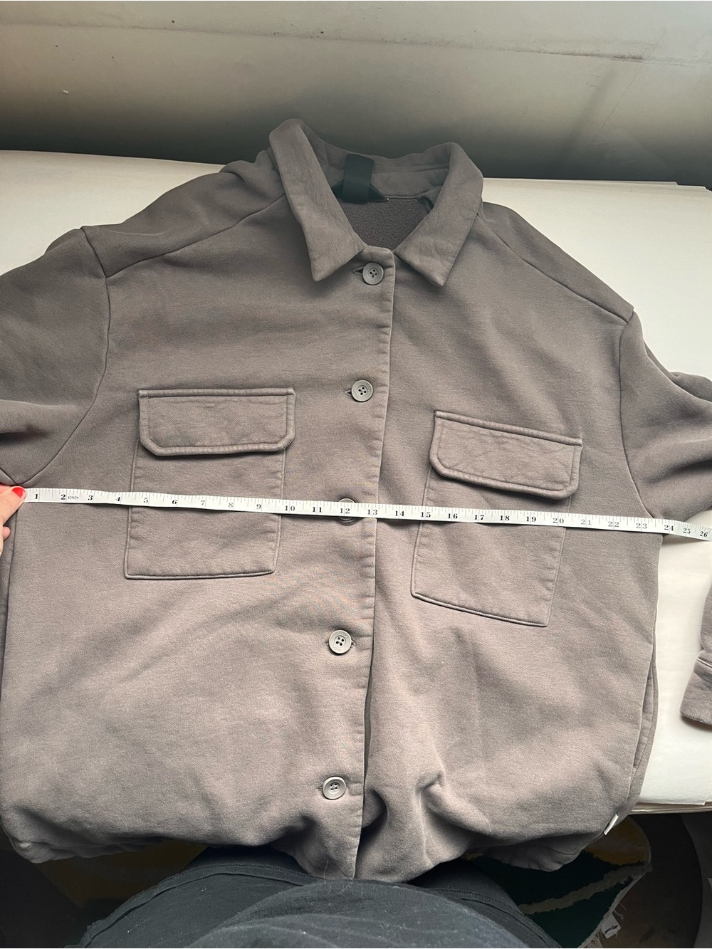 Vuori Women’s Restore Shirt Jacket in Chia XL - Picture 10 of 11